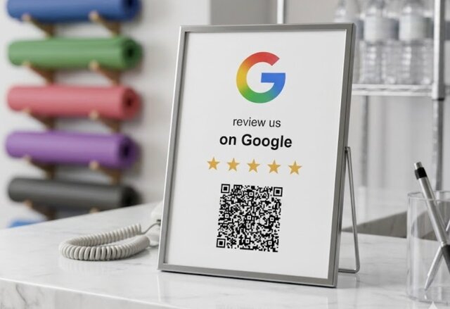 Google review sign in a business setting