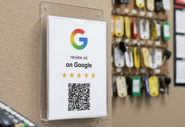 Google review sign in a business setting